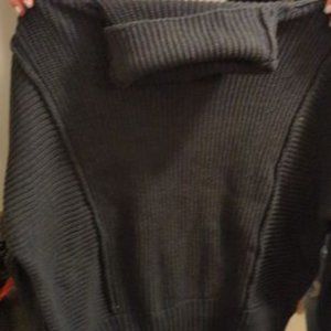 Charcoal grey large zenana thick cable sweater